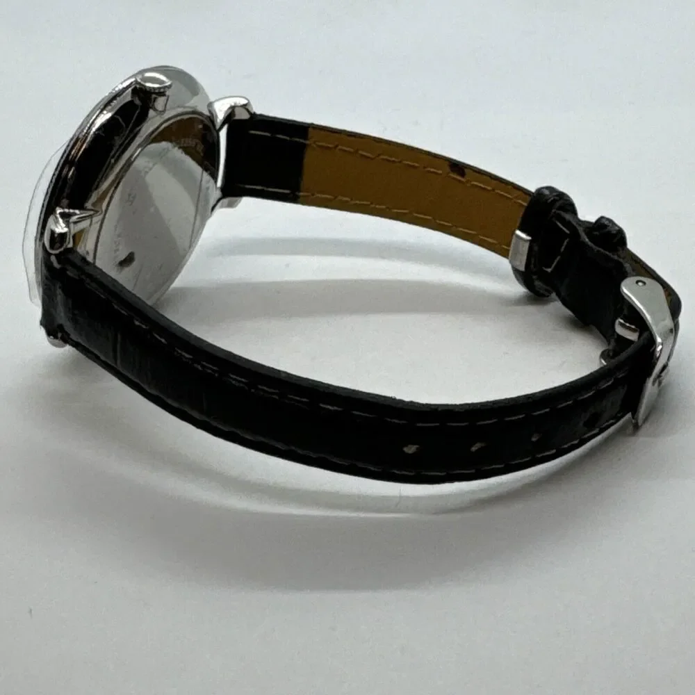 Fossil Jocelyn ES4451 Women Black Leather Analog Dial Quartz Wrist Watch JNA601